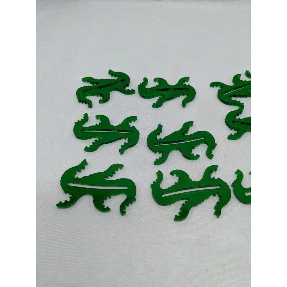 Lot Of (8) Green Translucent Litko Arkham Horror Cthulhu Monster Bases